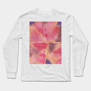 Pink, Orange, Purple Rectangles - Abstract Watercolor Painting Long Sleeve T-Shirt